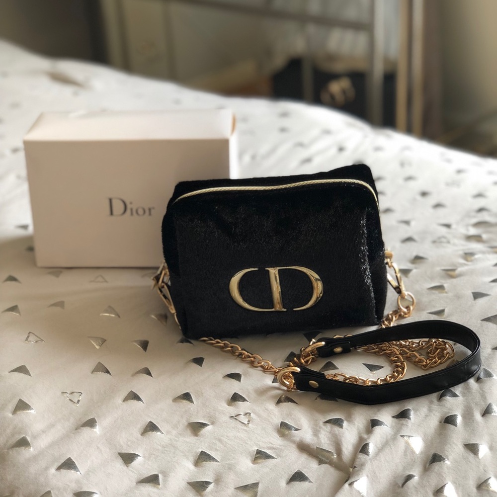Authentic Dior Holiday Makeup Bag w/ Strap